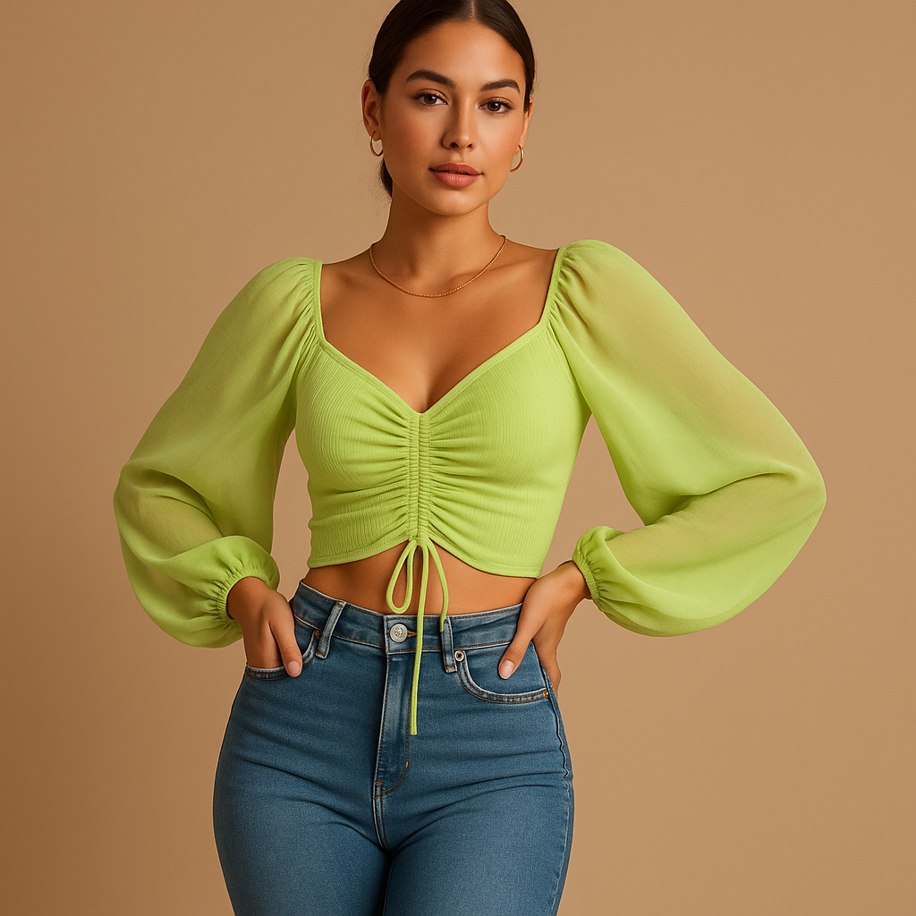 Sweetheart neckline blouse for women | Isla