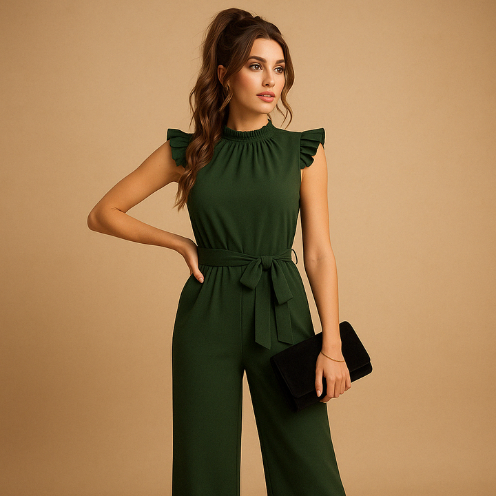 Tailored jumpsuit with belt for women | Naomi